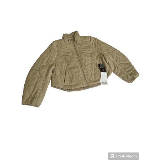 *NWT, Lululemon, Women, Quilted Light Insulation Cropped Jacket, Khaki, sz 12 - Picture 3 of 8